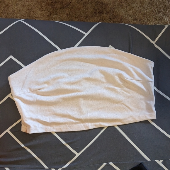 VELVETY pants, tube top and long jacket - Picture 5 of 8